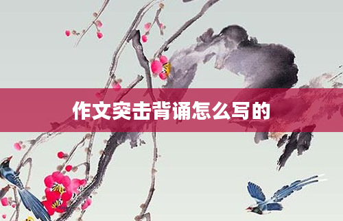 作文突击背诵怎么写的