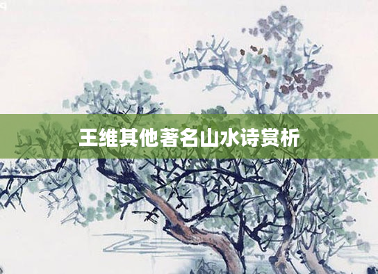 王维其他著名山水诗赏析