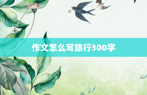 作文怎么写旅行300字