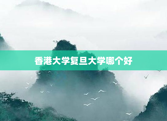 香港大学复旦大学哪个好