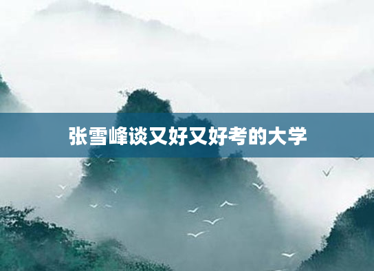 张雪峰谈又好又好考的大学