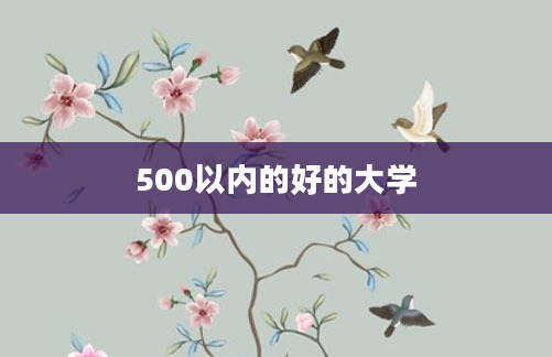 500以内的好的大学