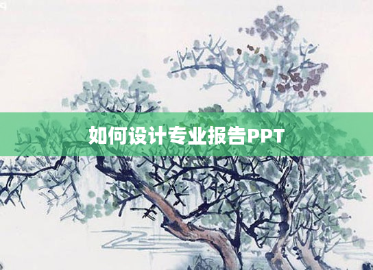 如何设计专业报告PPT